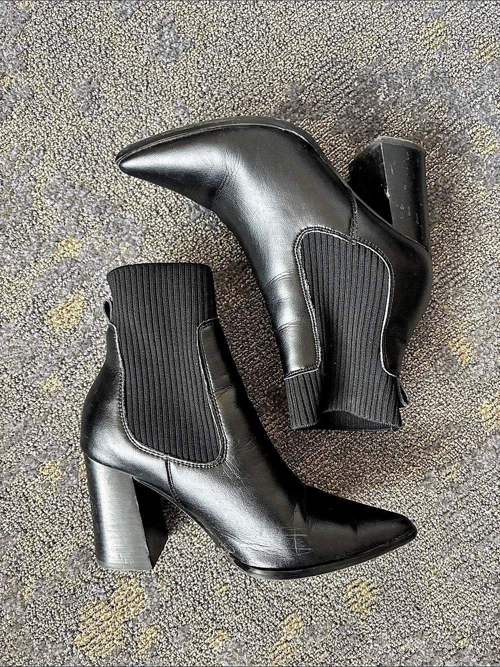 Steve Madden Pointed Toe Black Ankle Boots